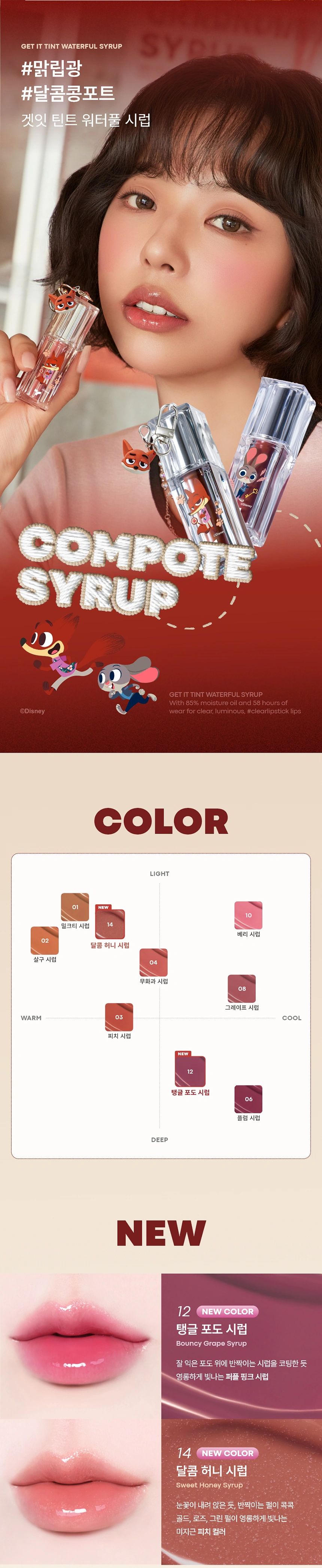 [주토피아] 겟잇 틴트 워터풀 시럽(zootopia get it tint syrup 12)